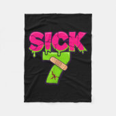 Sick Seven Meme Tee Six Seven Fun Wordplay Drip  Fleece Deken (Voorkant)