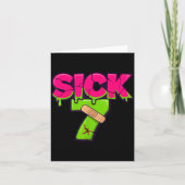 Sick Seven Meme Tee Six Seven Fun Wordplay Drip  Kaart (Voorkant)