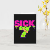 Sick Seven Meme Tee Six Seven Fun Wordplay Drip  Kaart (Gele Bloem)