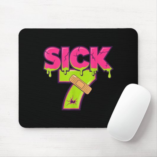 Sick Seven Meme Tee Six Seven Fun Wordplay Drip  Muismat (Met muis)