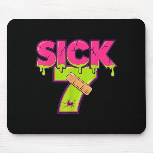 Sick Seven Meme Tee Six Seven Fun Wordplay Drip  Muismat (Voorkant)