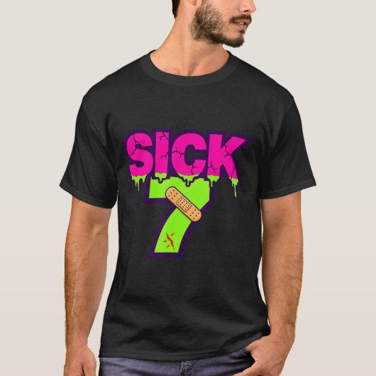 Sick Seven Meme Tee Six Seven Fun Wordplay Drip T-shirt (Voorkant)