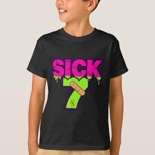 Sick Seven Meme Tee Six Seven Fun Wordplay Drip  T-shirt (Voorkant)