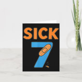 Sick Seven Meme Tee Six Seven Fun Wordplay  Kaart (Voorkant)