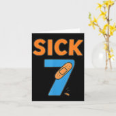 Sick Seven Meme Tee Six Seven Fun Wordplay Kaart (Gele Bloem)