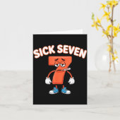 Sick Seven Meme Tee Six Seven Fun Wordplay  Kaart (Gele Bloem)