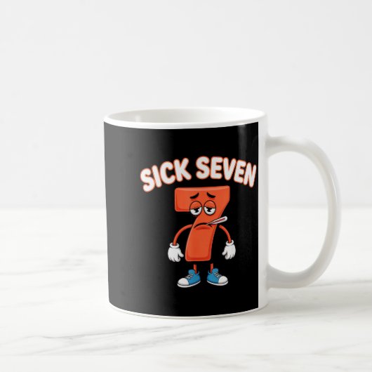 Sick Seven Meme Tee Six Seven Fun Wordplay  Koffiemok (Rechts)