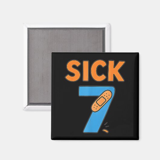 Sick Seven Meme Tee Six Seven Fun Wordplay  Magneet (Voorkant / Achterkant)