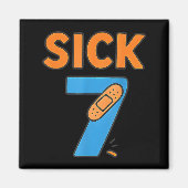 Sick Seven Meme Tee Six Seven Fun Wordplay  Magneet (Voorkant)