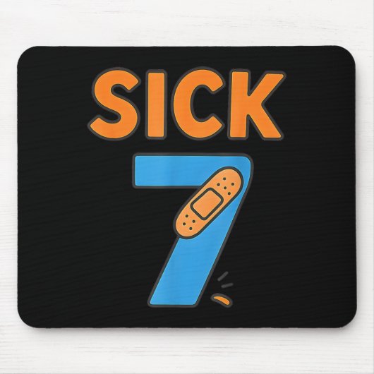 Sick Seven Meme Tee Six Seven Fun Wordplay  Muismat (Voorkant)