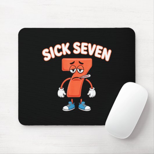 Sick Seven Meme Tee Six Seven Fun Wordplay  Muismat (Met muis)