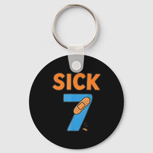 Sick Seven Meme Tee Six Seven Fun Wordplay  Sleutelhanger (Voorkant)
