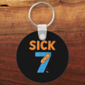 Sick Seven Meme Tee Six Seven Fun Wordplay  Sleutelhanger (Voorkant)