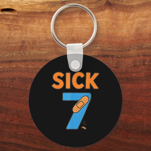 Sick Seven Meme Tee Six Seven Fun Wordplay  Sleutelhanger (Voorkant)