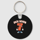 Sick Seven Meme Tee Six Seven Fun Wordplay  Sleutelhanger (Voorkant)