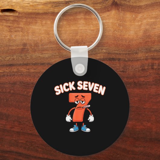 Sick Seven Meme Tee Six Seven Fun Wordplay  Sleutelhanger (Voorkant)