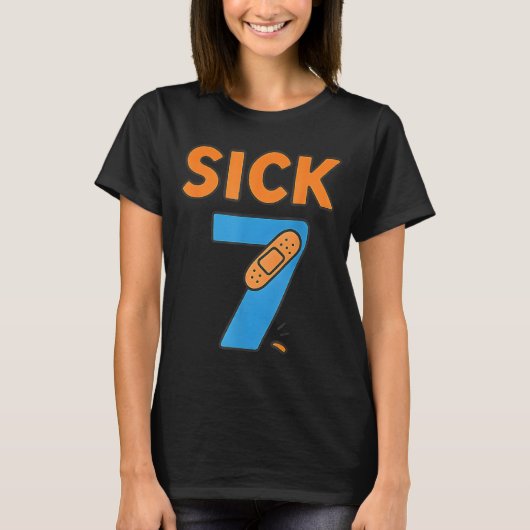 Sick Seven Meme Tee Six Seven Fun Wordplay T-shirt (Voorkant)