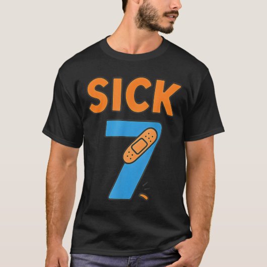 Sick Seven Meme Tee Six Seven Fun Wordplay T-shirt (Voorkant)