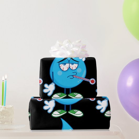 Sick Water Drop Wrapping Paper Cadeaupapier