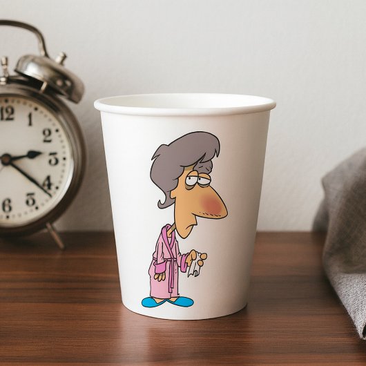 Sick Woman Papieren Bekers