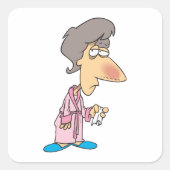 Sick Woman Vierkante Sticker (Voorkant)