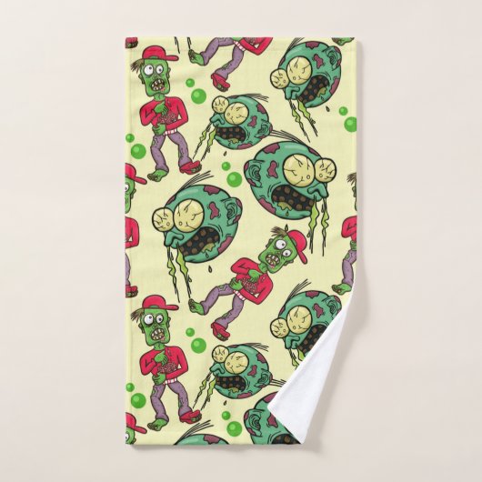 Sick Zombie Pattern Bad Handdoek (Handdoek)