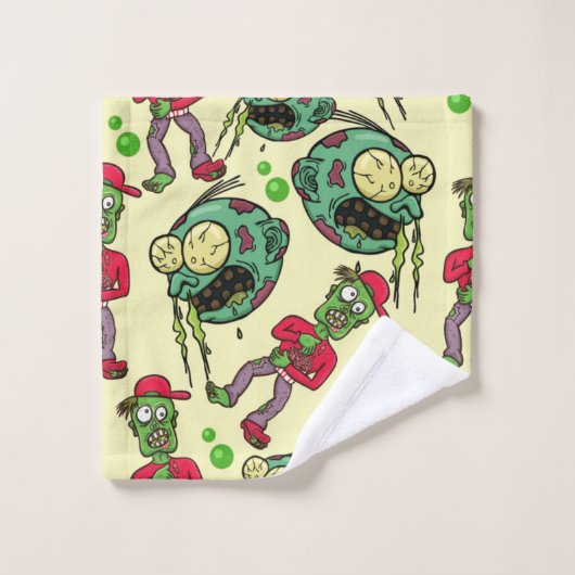Sick Zombie Pattern Bad Handdoek (Wasdoekje)