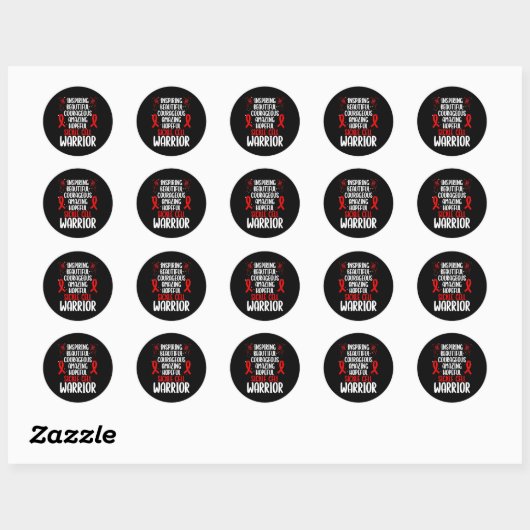 Sickel Cell Awareness Movement Fighter Inspirerend Ronde Sticker (Vel)