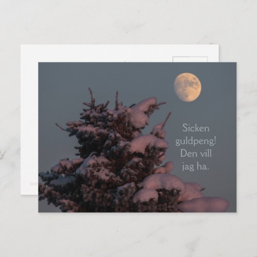 Sicken guldpeng! Grantrollet och månen CC0831 Briefkaart (Voorkant / Achterkant)