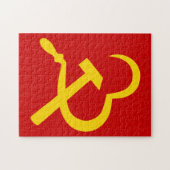 Sickle And Hammer, Heart, Love, Communism Legpuzzel (Horizontaal)