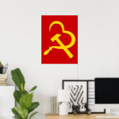 Sickle And Hammer, Heart, Love, Communism Poster (Thuiskantoor)
