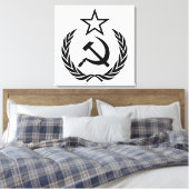 Sickle And Hammer, USSR, CCCP, Communism Canvas Afdruk (Insitu (Slaapkamer))