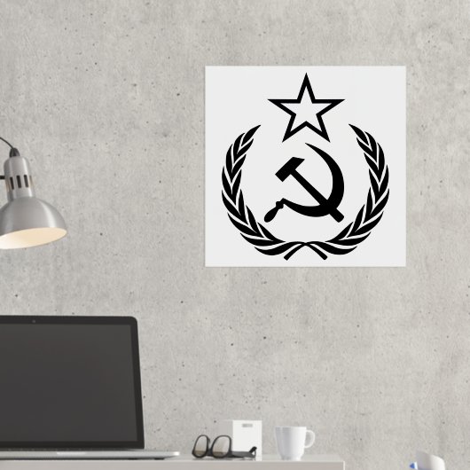 Sickle And Hammer, USSR, CCCP, Communism Folie Afdrukken (Insitu (Desk 2))