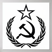 Sickle And Hammer, USSR, CCCP, Communism Folie Afdrukken (Voorkant)