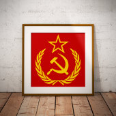 Sickle And Hammer, USSR, CCCP, Communism Poster