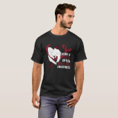 Sickle Cell Anemia Awareness Burgundy Ribbon T-shirt (Voorkant volledig)