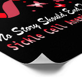 Sickle Cell Anemia Awareness Butterfly Support Red Poster (Hoek)