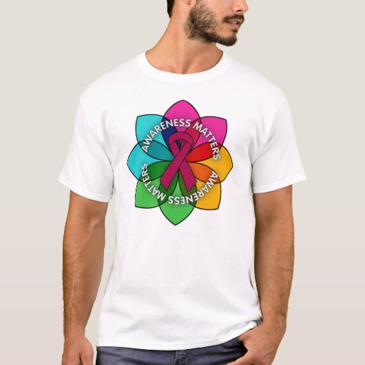 Sickle Cell Anemia Awareness Matals Petals T-shirt (Voorkant)