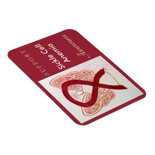 Sickle Cell Anemia Awareness Ribbon Angel Magnet Magneet (Rechterzijde)