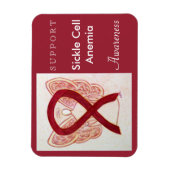 Sickle Cell Anemia Awareness Ribbon Angel Magnet Magneet (Verticaal)
