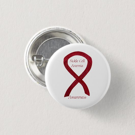 Sickle Cell Anemia Awareness Ribbon Custom Buttonn Ronde Button 3,2 Cm (Voorkant /achterkant)