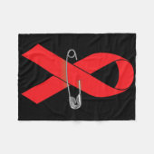 Sickle Cell Anemia Awareness Walk Supporter Ribbon Fleece Deken (Voorkant (Horizontaal))