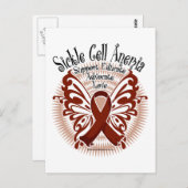 Sickle Cell Anemia Butterfly 3 Briefkaart (Voorkant / Achterkant)