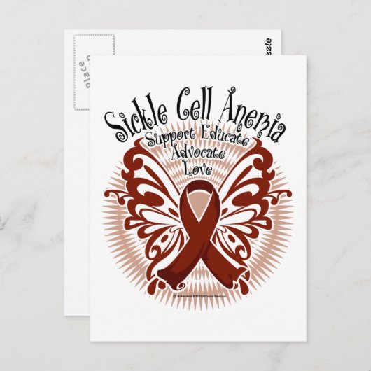 Sickle Cell Anemia Butterfly 3 Briefkaart (Voorkant / Achterkant)