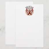 Sickle Cell Anemia Butterfly 3 Briefpapier (Voorkant / Achterkant)
