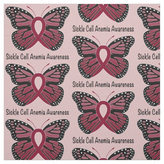 Sickle Cell Anemia Butterfly of Hope Stof (Swatch)
