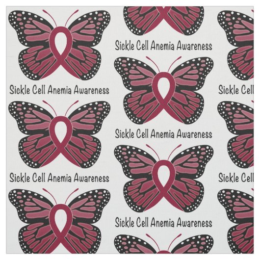 Sickle Cell Anemia Butterfly of Hope Stof (Swatch)