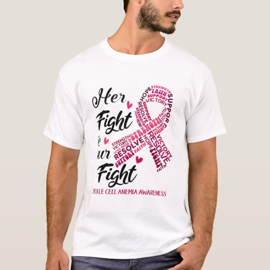 Sickle Cell Anemia Haar strijd is onze strijd T-shirt (Voorkant)