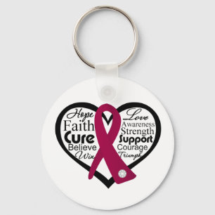 Sickle Cell Anemia Heart Ribbon Collage Sleutelhanger