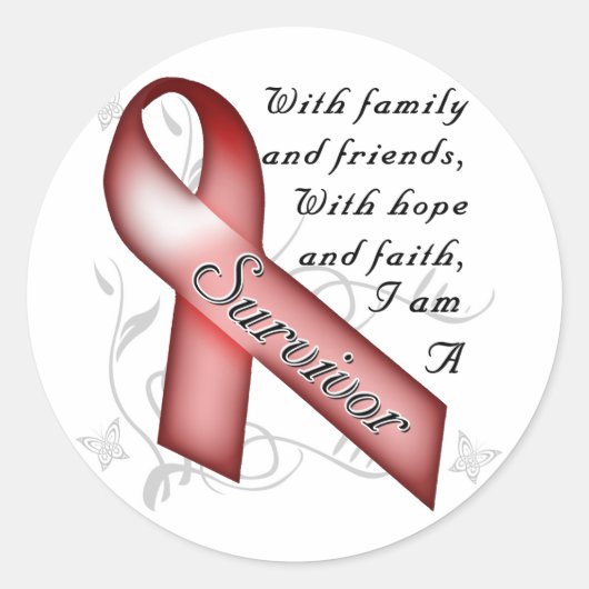 Sickle Cell Anemia Surviva Ronde Sticker (Voorkant)